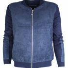 vest-suedine-bomber blauw